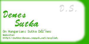 denes sutka business card